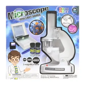 Dřevěná hračka LAMPS Mikroskop na baterie