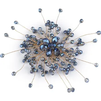 Brož Brož s broušenými korálky - 8 (314) modrá zlatá