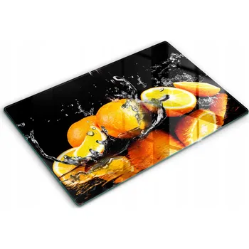Obraz Dekorativní skleněná deska na indukci 80x52 cm - Šťavnaté pomeranče