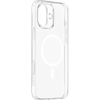 Pouzdro na mobilní telefon Baseus magnetické pouzdro TouchButton pro iPhone 16 (průhledné)