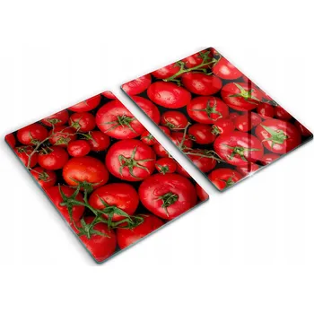 Obraz Skleněné Dekorativní Kryty na Ochranu Indukční Desky 2x40x52 cm Rajčata