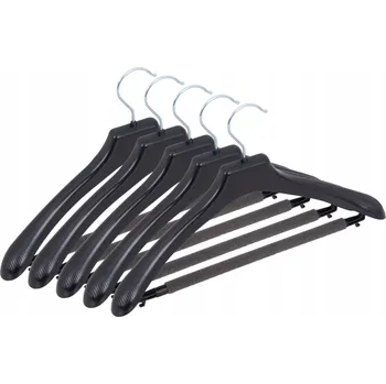 Věšák Šatní ramínko plastový Fabryka Wieszaków Polwo černý