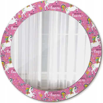 Zrcadlo Zrcadlo se skleněným rámem Kouzelný jednorožec 70 cm