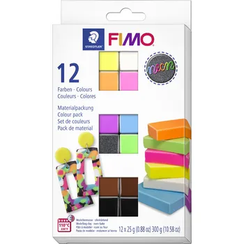 Modelovací hmota STAEDTLER FIMO Efekt NEON sada 12 barev 25 g
