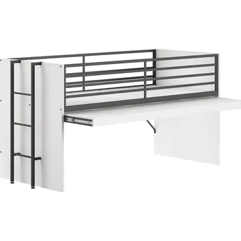 Dětská postel Bílá vyvýšená dětská postel s roštem 90x200 cm Sam – Vipack ID_1735546