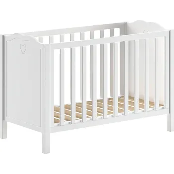 Dětská postýlka Bílá postýlka z borovicového dřeva 60x120 cm Amori – Vipack ID_1735576