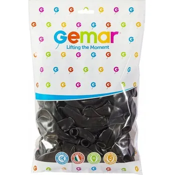 Balónek Dekorativní BALÓNKY NA OSLAVU Sada 10" ČERNÉ 100 ks Gemar ODOLNÉ