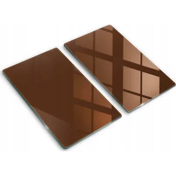 Obraz Sada dvou ozdobných skleněných krycích desek na kuchyňskou linku 2x30x52 cm, hnědá barva