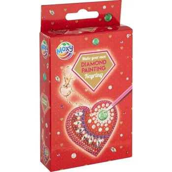 Diamantový přívěsek na klíče, batoh, kabelku - červené srdce