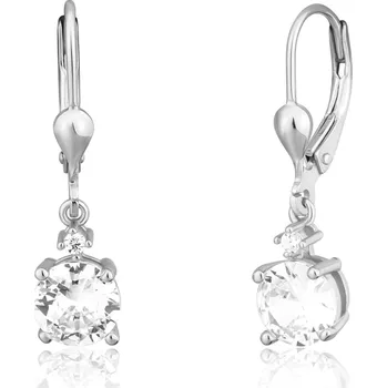 Náušnice Zlatnictví Helios Patentové stříbrné náušnice a zirkon