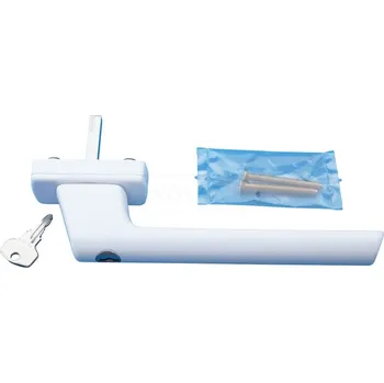 Okenní klika SIEGENIA klika HS portal 150 uzamykatelná Barva: F1-2 stříbrná matná