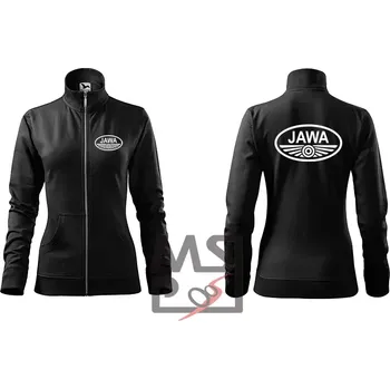 Dámská mikina Dámská mikina s motivem Jawa zipová L černá