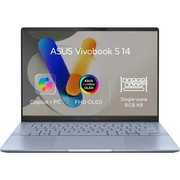 Notebook ASUS NTB Vivobook S 14 (S5406SA-OLED006W), Ultra 7-256V, 14" 1920 x 1200, 16GB, 1TB SSD, Intel Arc, W11 Home, Blue