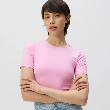 Dámské tričko Reserved - Krátké tričko - růžová - 967ED-30X - 967ED-30X-L