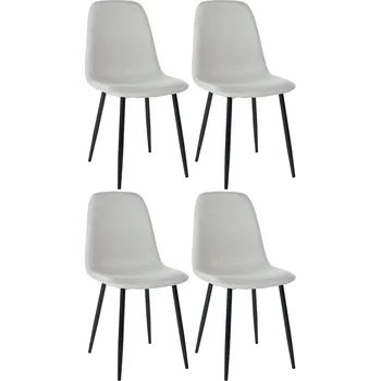 Jídelní židle Jídelní židle Napier - 4 kusy - látka | krémová