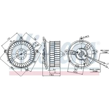 Ventilátor topení a klimatizace vnitřní ventilátor NISSENS 87041