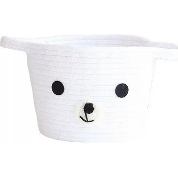 Úložný box Koš na hračky 21 x 16,5 cm bílý