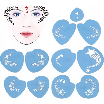 5 kusů šablon na malování obličeje z PET