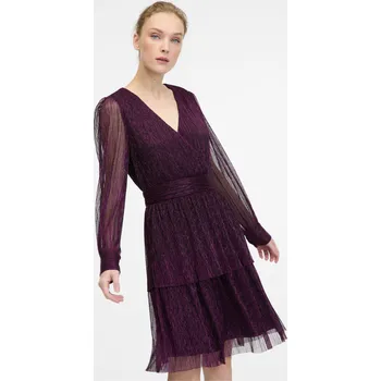 Dámské šaty Fialové dámské šaty ke kolenům ORSAY - Dámské Orsay tmavě červená 3281023