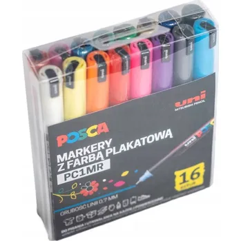 Dekorativní fixy, vícebarevné UNI, sada 16 ks