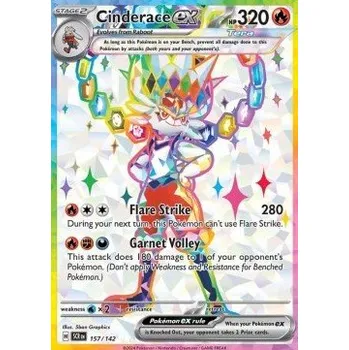 Karetní hra Pokémon SCR 157/142 Cinderace ex - Stellar Crown