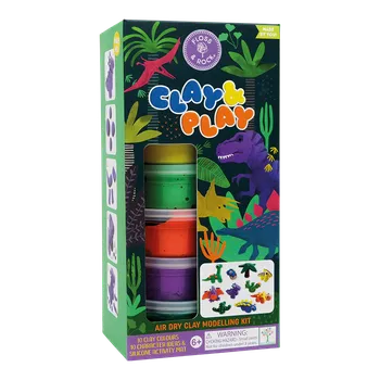 Dřevěná hračka Floss&Rock Plastelína Dino