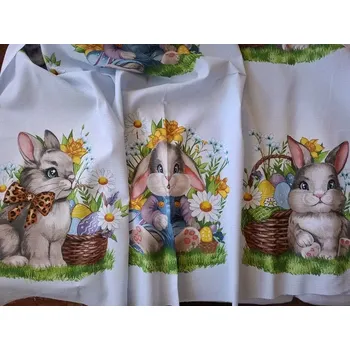 Látka Waflovina š.150cm Zajičci * Narcis