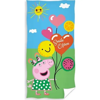 Plážová osuška s motivem prasátko Pepa 70 x 140 cm (PP213016)