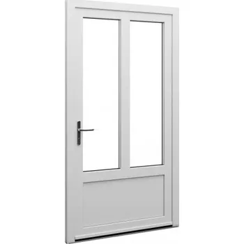 Vchodové dveře ALUPLAST Plastové jednokřídlové hlavní vchodové dveře bílé 13 Otvírání: Pravé, Šířka v cm: 85, Výška v cm: 200