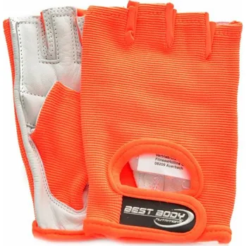Fitness rukavice Best Body nutrition Fitness rukavice Power oranžové - velikost L