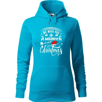 Pánská mikina Dámská mikina We wish you Velikost (žena): XS, Vyberte barvu: Tyrkysová