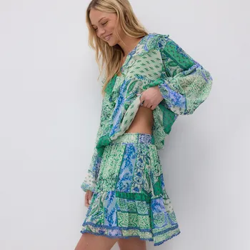 Dámská sukně Reserved - Vzorovaná minisukně - vícebarevná - 365FB-MLC - 365FB-MLC-L