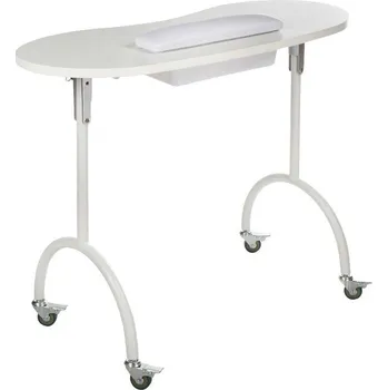 Kosmetický skládací stolek na manikúru 100 x 37 x 77 cm bílý s taškou BD-3416