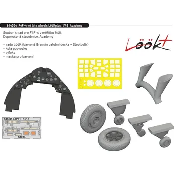 Plastikový model Eduard 1/48 F4F-4 w/ late wheels LööKplus (ACADEMY)