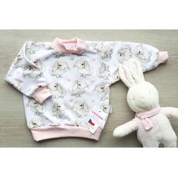 AMÁLKA Dětská mikina teplákovina, králíček Velikost: 92