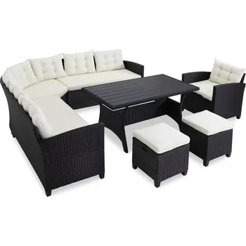 Zahradní sestava Casaria Sedan II černá/krémová