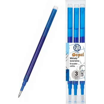 Náplň do psacích potřeb Náplň do pera Astra, vymazatelné náplně do pera, vyměnitelné, modrá