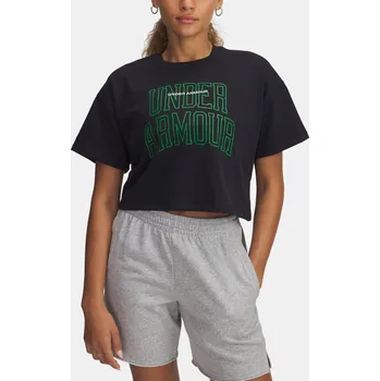 Dámské tričko Under Armour UA W VARSITY MIX HW SS CROP - Dámské Under Armour černá 3281112
