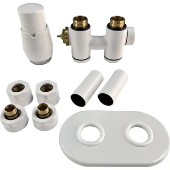 Termostat Hopa Thermcombi-Set Připojovací sada s připojením pro elektrickou tyč a svěrným šroubením, středové, levá, bílá, RDTHERMCOMSETLW