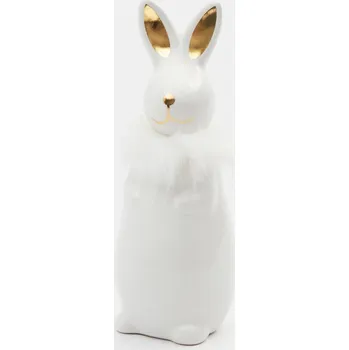 Obraz Velikonoční ozdoba ve tvaru zajíce, dekorace Velikonoce zajíc zlaté prvky.