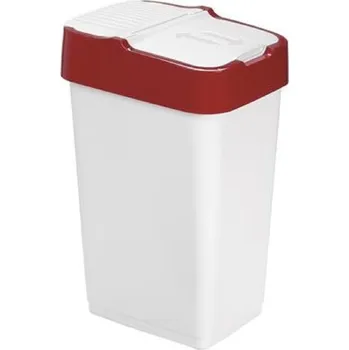 Odpadkový koš Koš na odpadky HEIDRUN 60l bílý/šedý plastový 40x33x67 cm