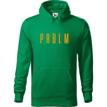 Pánská mikina Pánská mikina s potiskem PRBLM Velikost (muž): XL, Vyberte barvu: Středně zelená