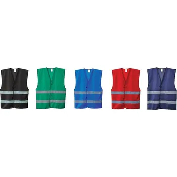 Sport Vesta IONA F474 s reflexními pruhy - 5 barev - červená 2 modré, zelená, černá