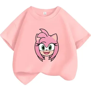 Dívčí tričko Dětské tričko Sonic (barevné), různé potisky Barva: Růžová 1, Velikost: 150