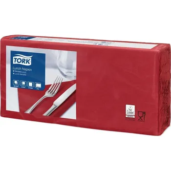 Papírový ubrousek TORK 477213 papírové ubrousky 33 x 33 cm 2 vrstvy 200 ks barva bordo