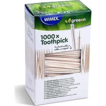 Párátko a napichovátko WIMEX Dřevěná párátka hygienicky balená v celofánu 6,5 cm 1000 ks