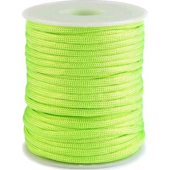 Šňůra PES průměr 4 mm - jablková zelená 100 m