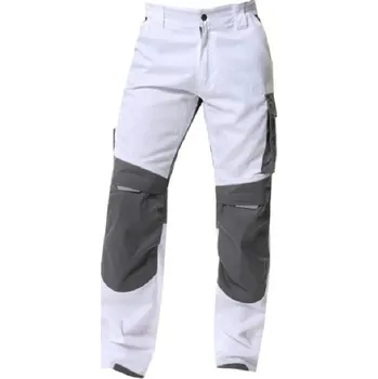 montérky Montérkové kalhoty URBAN SUMMER H5625 do pasu prodloužené bílé L bílé