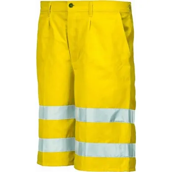 Pánské bermudy 8434, vystražné žluté, 60% bavlna, 40% polyester,