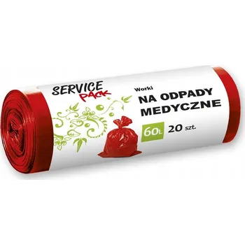 Pytle na odpadky Service Pack pytle na lékařský odpad 60 l, 20 ks